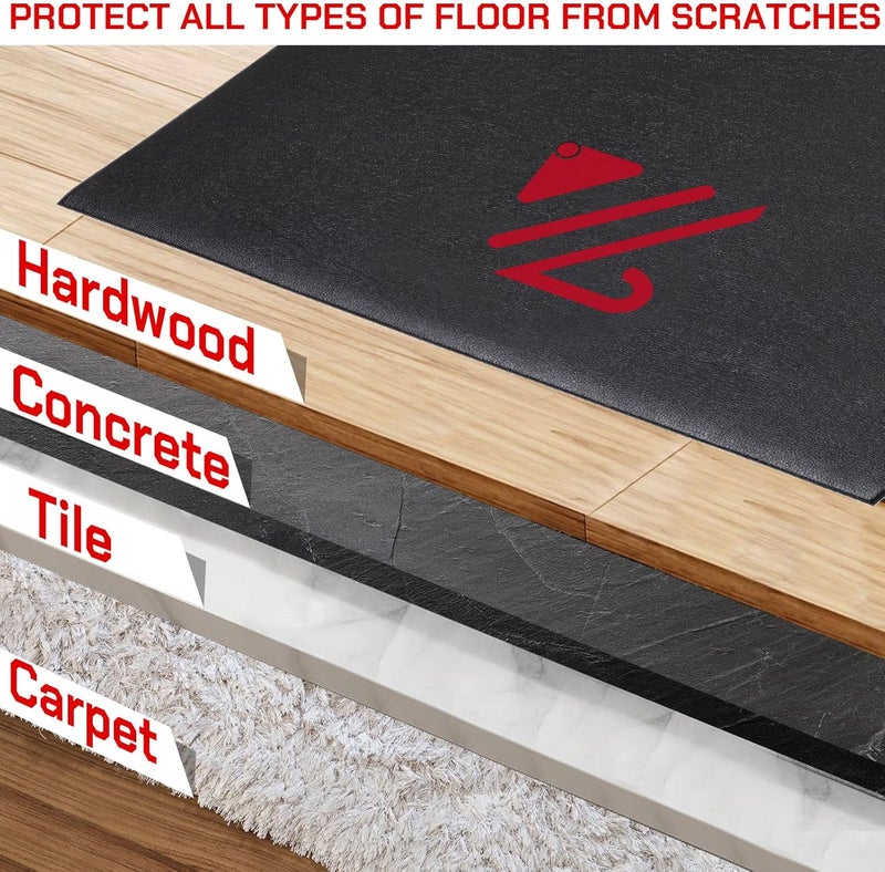 BUCKLOS Treadmill Mat for Hardwood Floors/Carpet/Tile 6mm Thick - Exercise Equipment Mats for Peloton/Nordictrack Indoor Cycling Under Floor/Hard Wood/Concrete Protect - Image 3